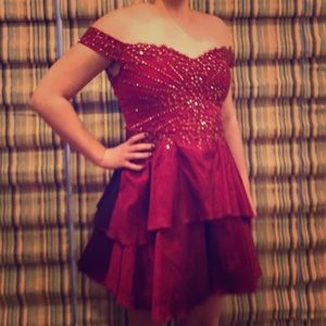 Maroon Homecoming Dress